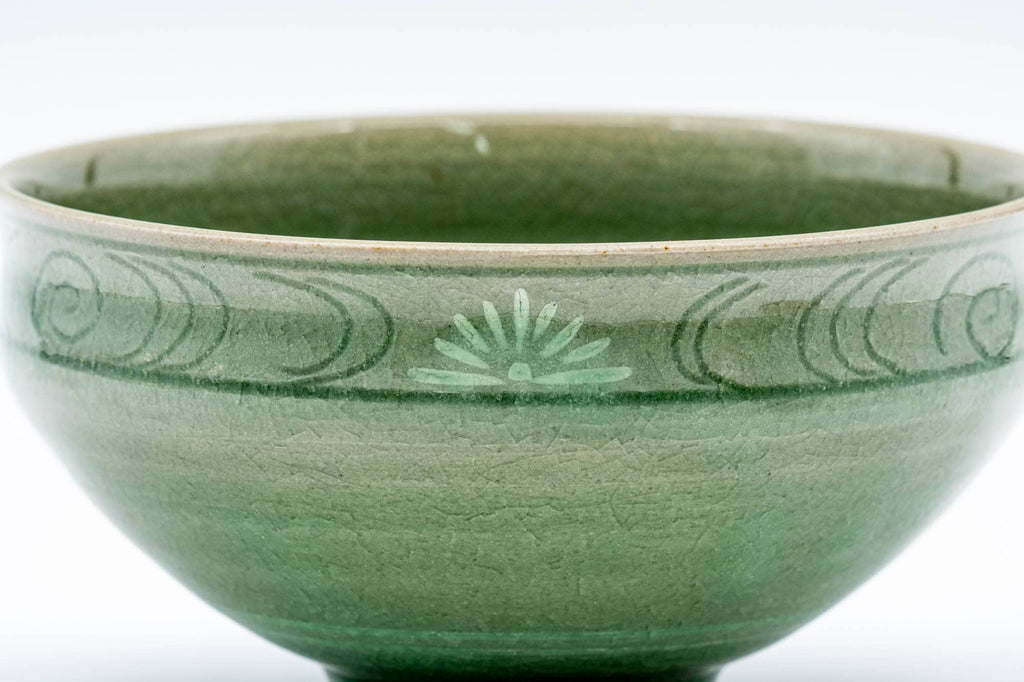Japanese Matcha Bowl - Green Celadon Tenmoku Chawan - 200ml
