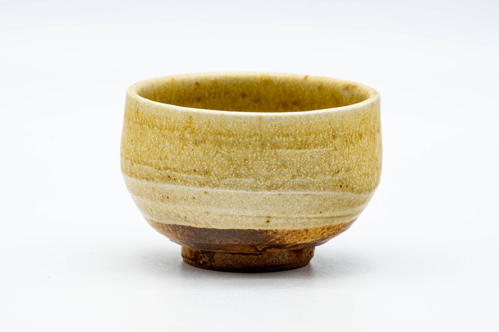 Japanese Teacup - Textured Yellow Glazed Shigaraki-yaki Yunomi - 150ml
