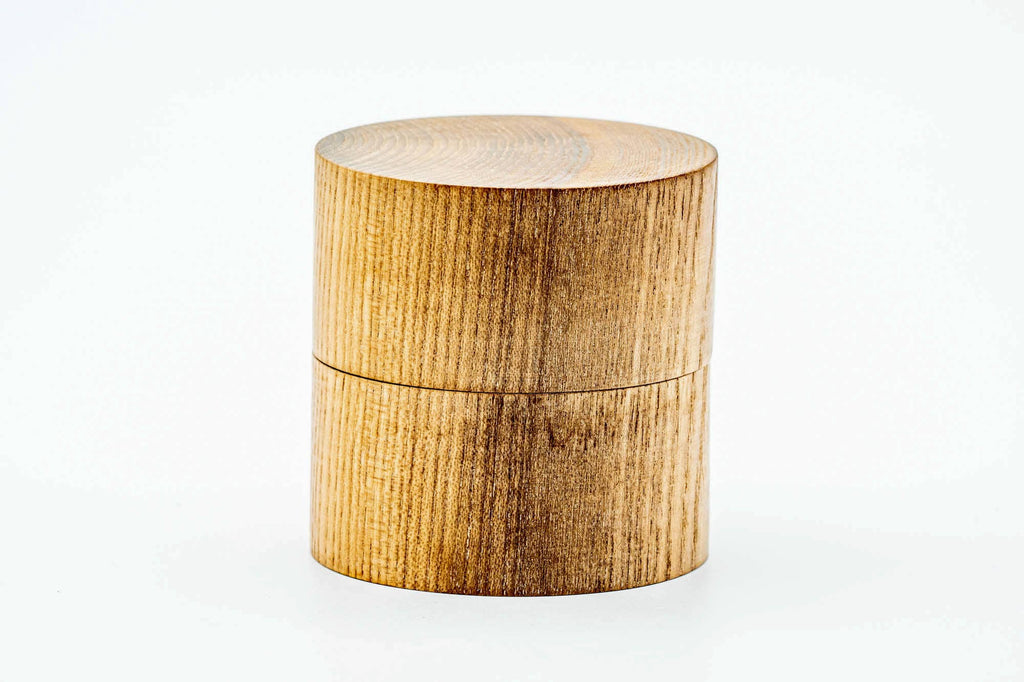 Japanese Natsume - Cylindrical Nakatsugi Wooden Matcha Tea Caddy - 120ml