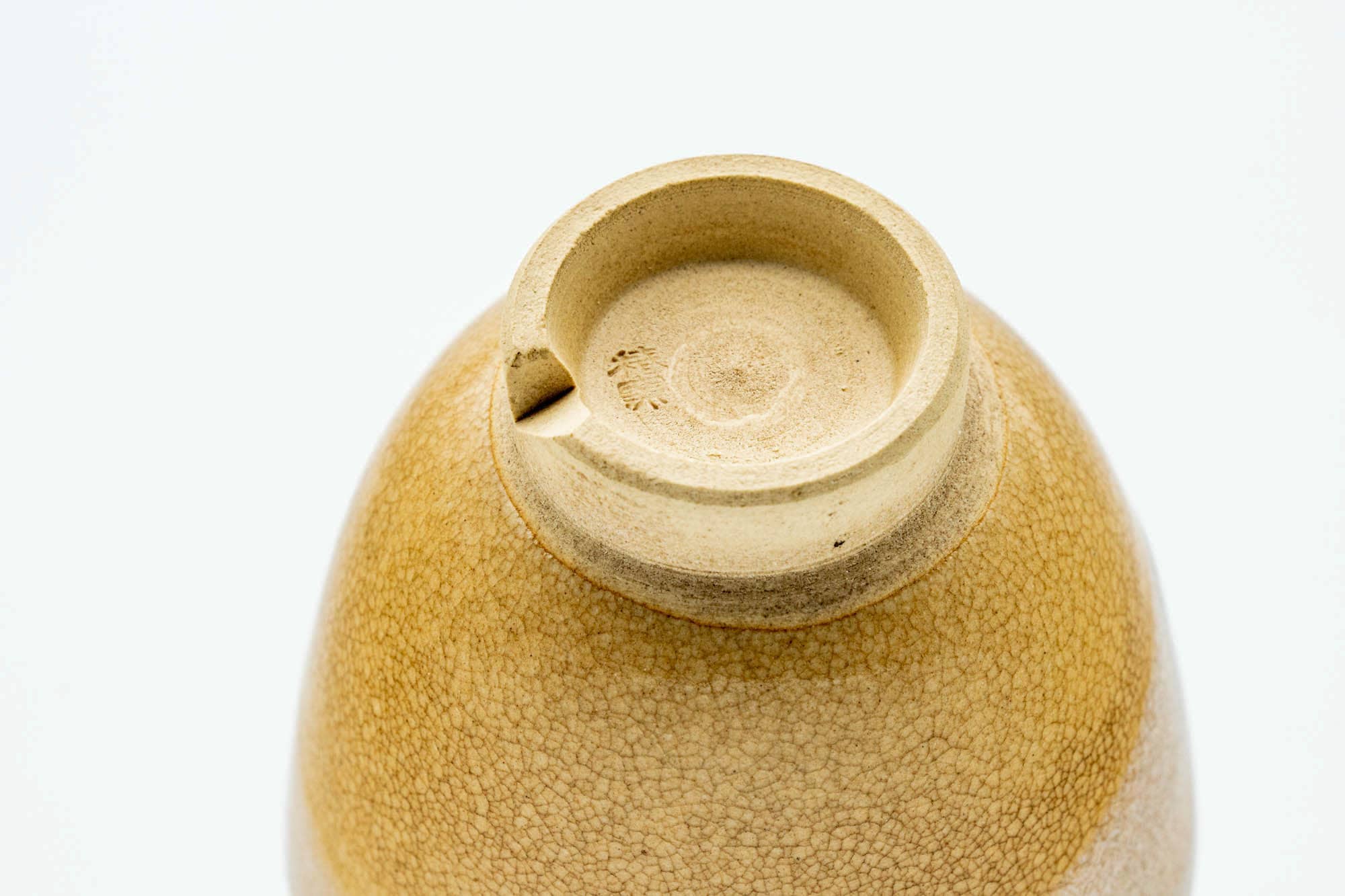 Japanese Teacups - Set of 5 Beige White Drip-Glazed Hagi-yaki Guinomi - 50ml