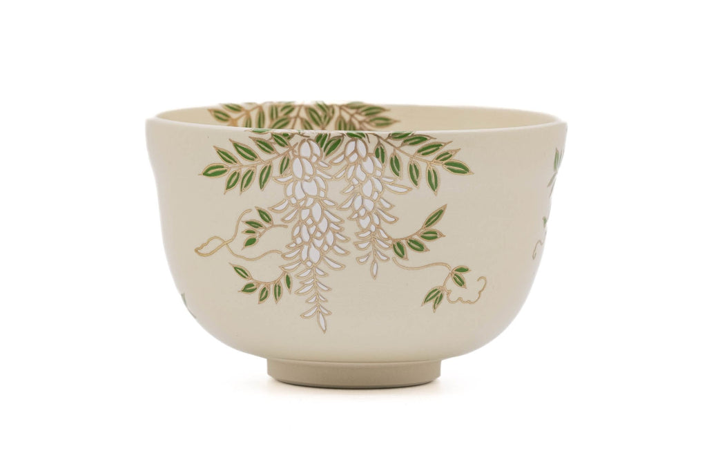 Purple Wisteria Kyo-yaki Chawan