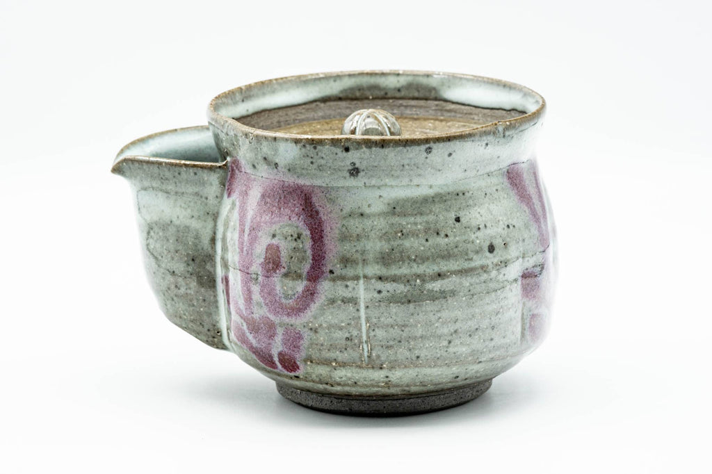 Japanese Houhin - Purple White Drip-Glazed Do-ake Handleless Teapot - 300ml