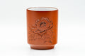Japanese Teacup - Zuisen Hida - Floral Engraved White Inner-Glazed Tokoname-yaki Yunomi - 160ml