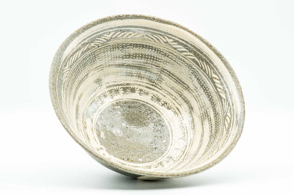 Japanese Matcha Bowl - Floral Mishima Komogai-gata Korean-style Chawan - 200ml