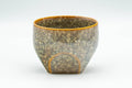Japanese Teacup - Green Glazed Geometric-shaped Yunomi - 100ml