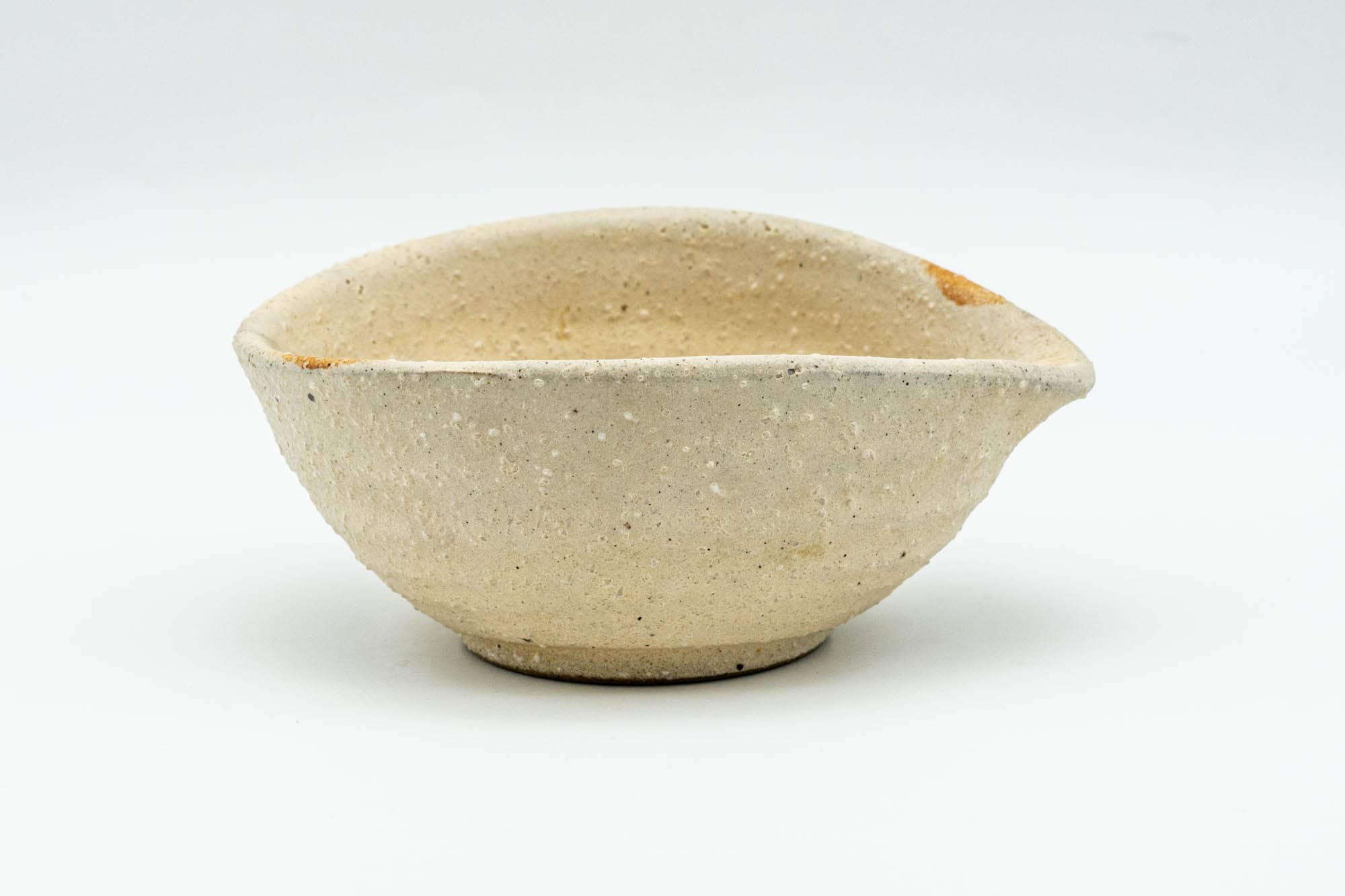 Japanese Katakuchi - Beige Orange Unglazed Water Cooler - 80ml