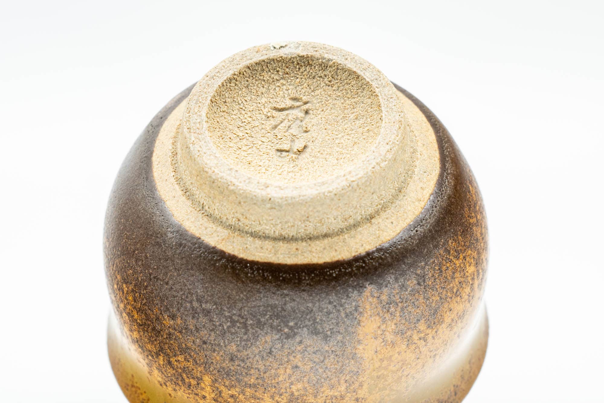 Japanese Teacup - Brown Hare's Fur Drip-Glazed Guinomi - 35ml