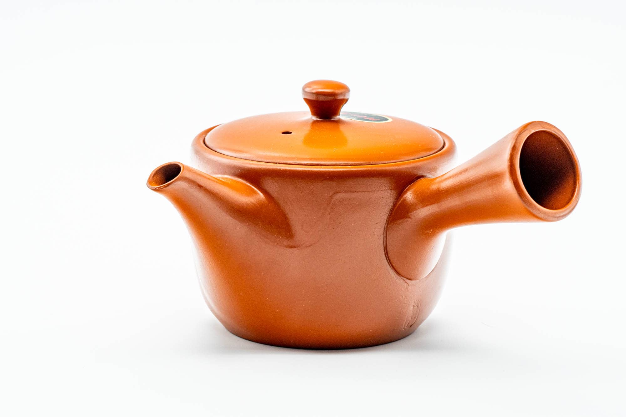 Japanese Kyusu - Engraved Mountainous Tokoname-yaki Mesh Teapot - 315ml