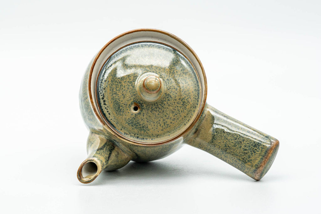 Japanese Kyusu - Green Yellow Drip-Glazed Debeso Teapot - 240ml