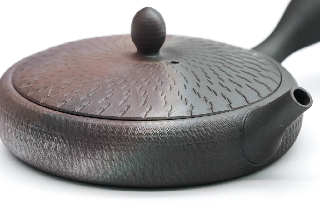 Wide Flat Kokudei Yōhen Tokoname Teapot - 100ml