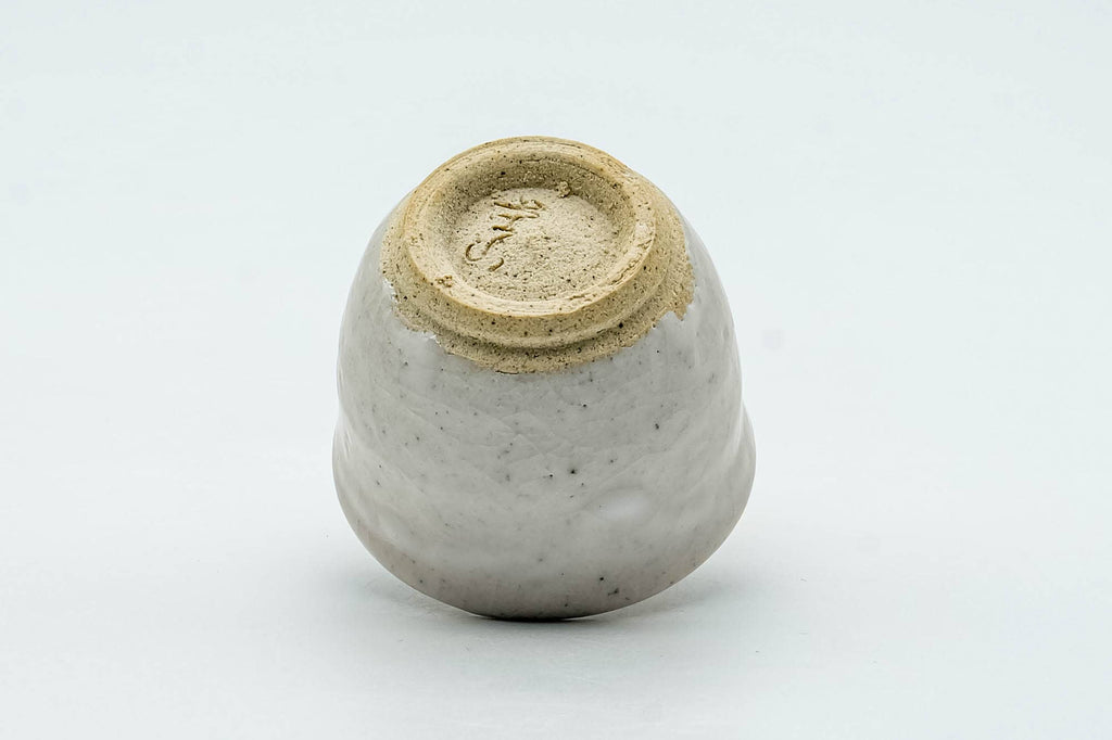 Japanese Teacup - White Drip-Glazed Guinomi - 40ml