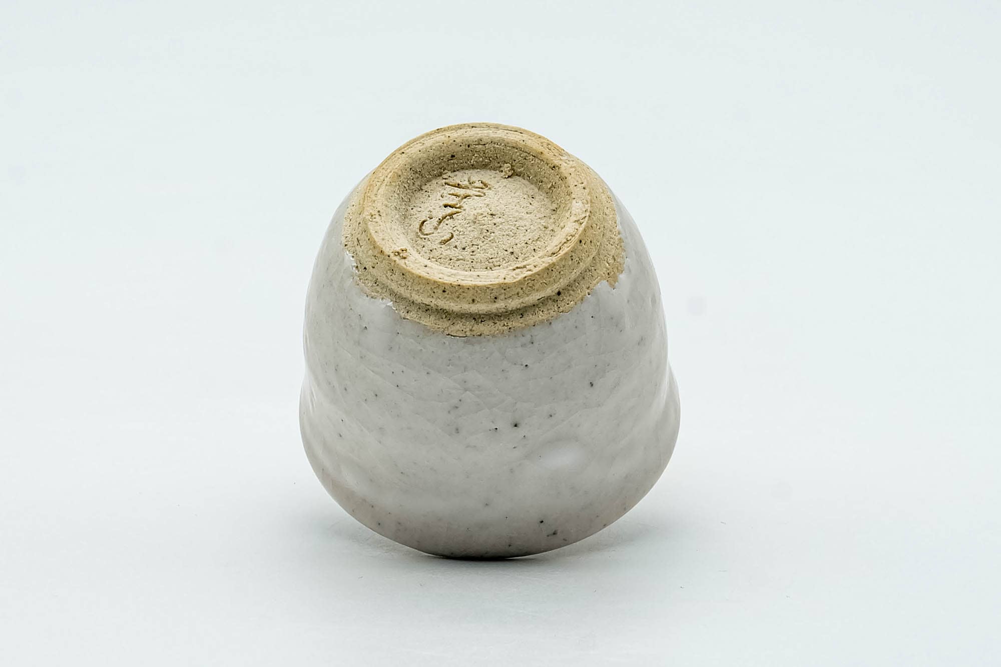 Japanese Teacup - White Drip-Glazed Guinomi - 40ml