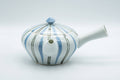 Japanese Kyusu - Blue Striped Arita-yaki Debeso Teapot - 300ml