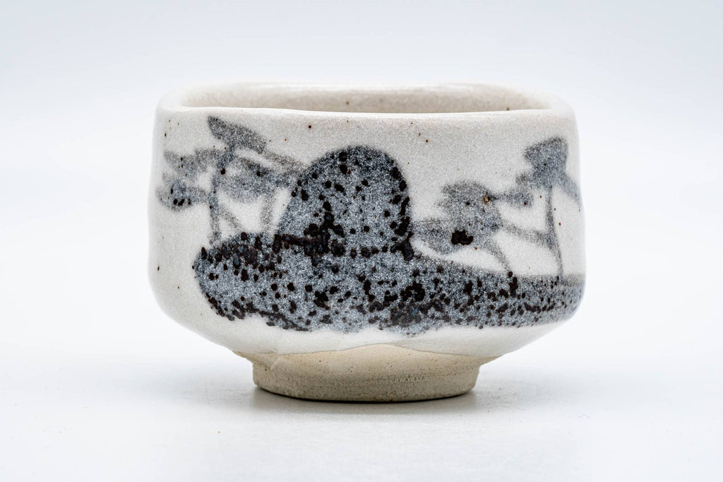 Japanese Matcha Bowl - 祥山 Shōzan - Snowy Speckled Shino Glazed Mino-yaki Chawan - 300ml