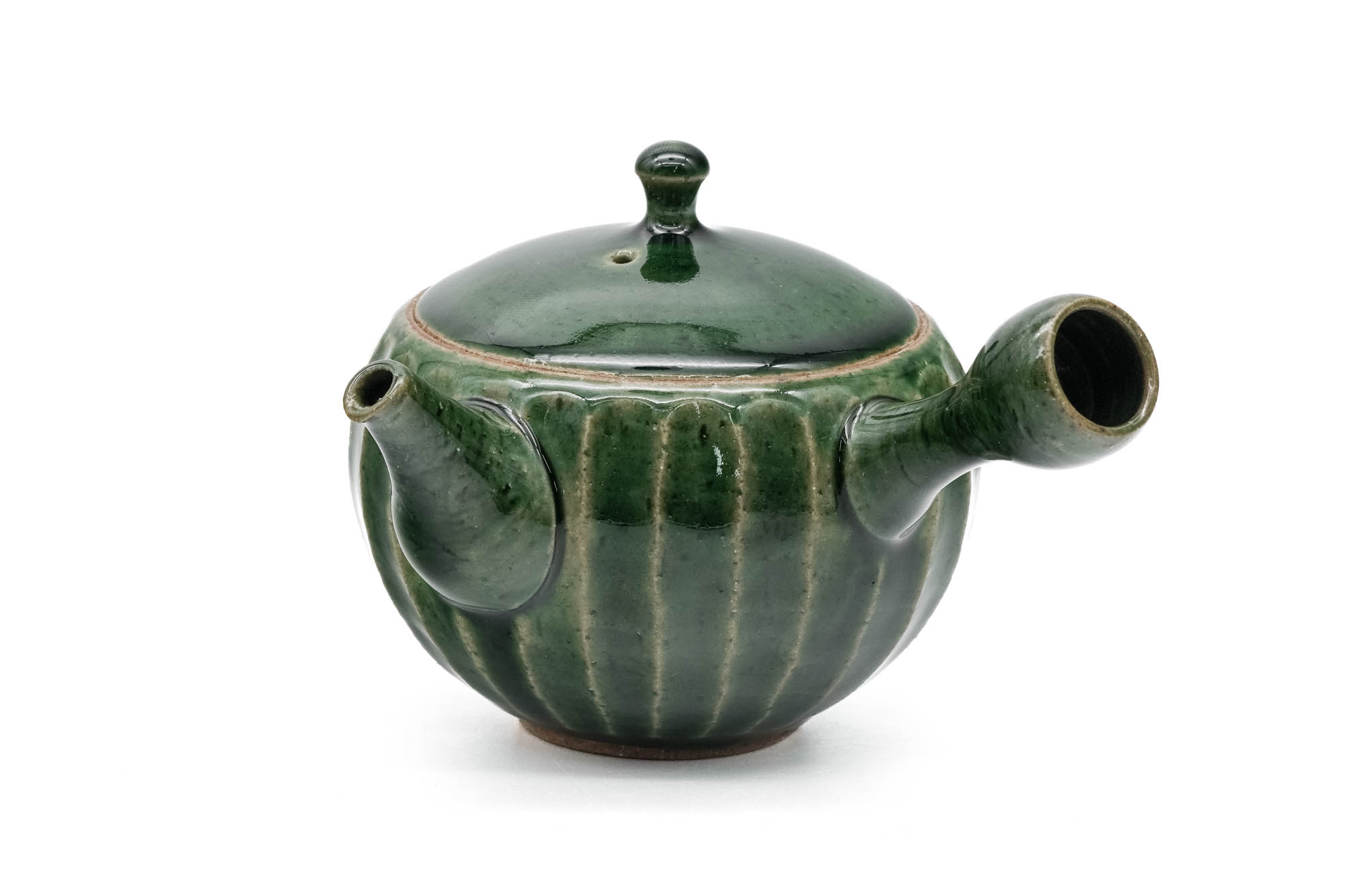Green Faceted Oribe Tokoname Teapot - 270ml
