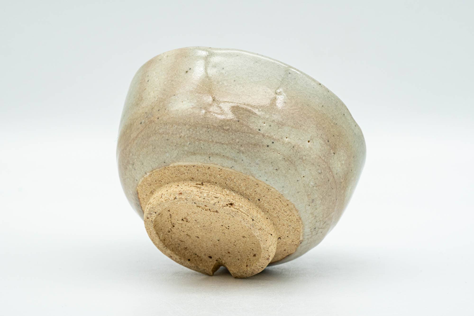 Japanese Teacup - Beige Peach Gohonte Glazed Hagi-yaki Yunomi - 120ml