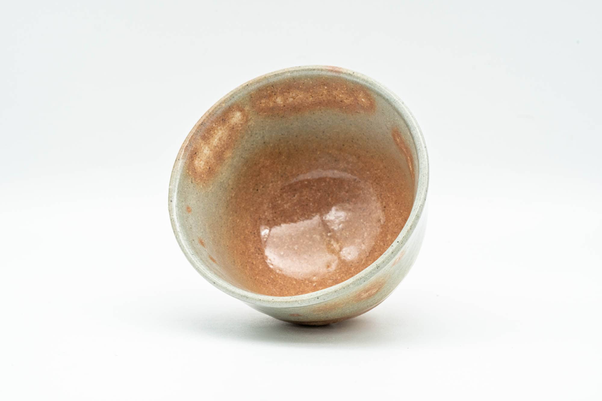 Japanese Teacup - Beige Pink Glazed Gohonte Hagi-yaki Yunomi - 90ml