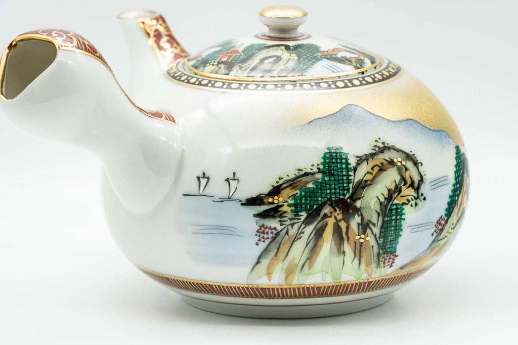 Japanese Kyusu - Golden Mountainous Village Kutani-yaki Debeso Teapot - 450ml