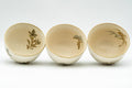 Japanese Teacups - Set of 3 Uniquely Decorated Floral Kiyomizu-yaki Yunomi - 170ml