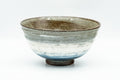 Japanese Matcha Bowl - Beige White Blue Glazed Chawan - 250ml