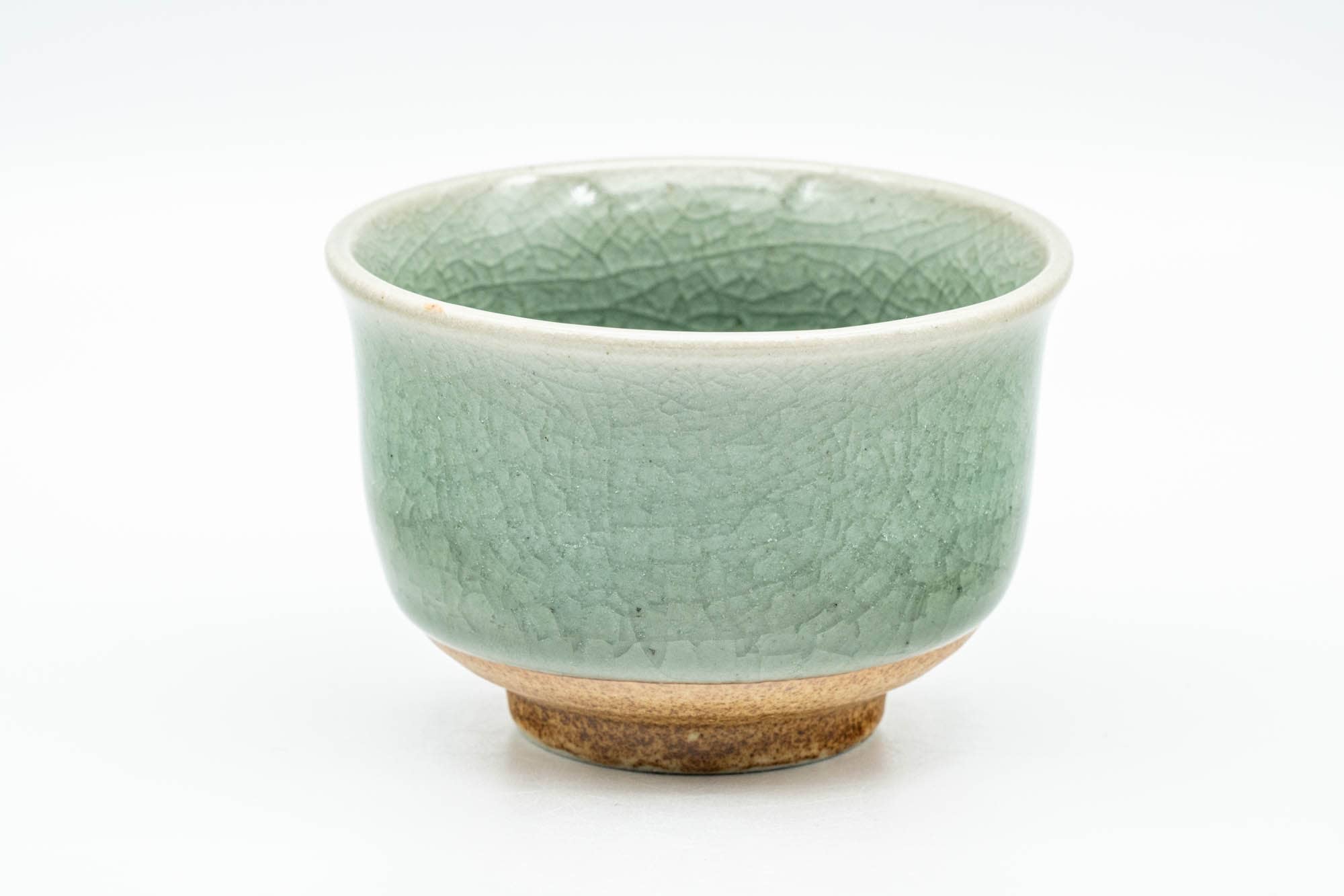Japanese Teacup - Crazed Celadon Green Yunomi - 120ml