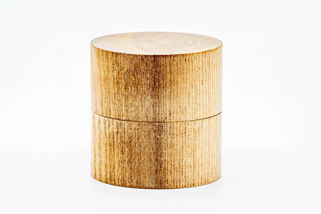 Japanese Natsume - Cylindrical Nakatsugi Wooden Matcha Tea Caddy - 120ml