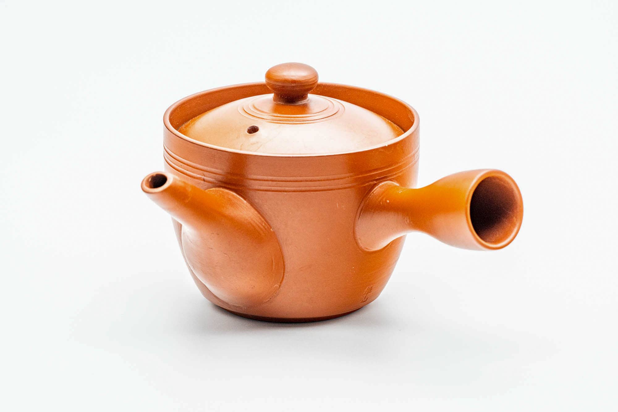 Japanese Kyusu - Red Shudei Tokoname-yaki Mesh Teapot - 160ml