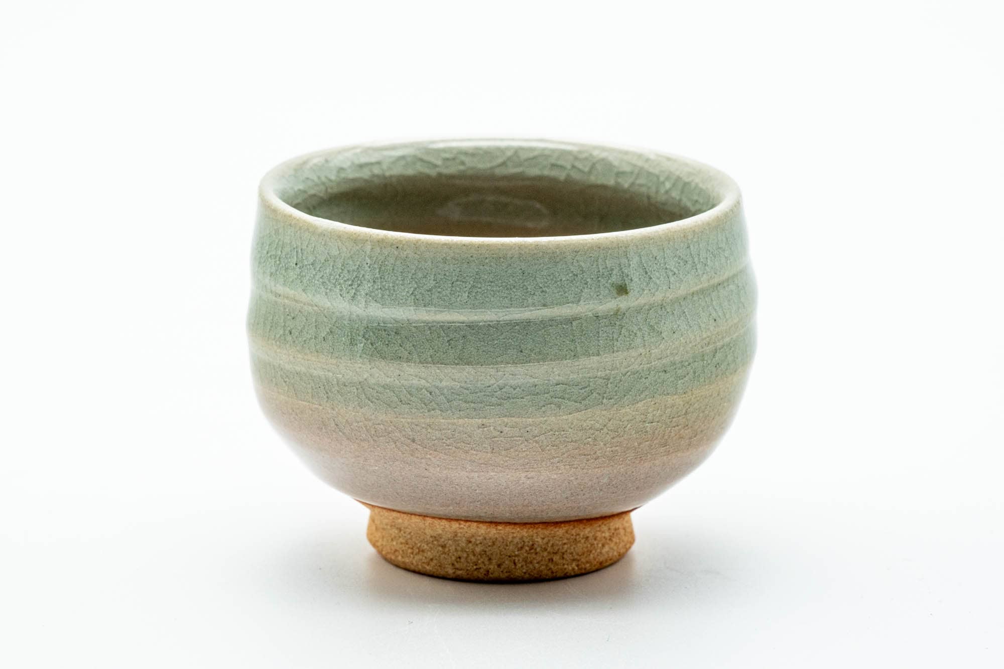 Japanese Teacup - Beige Pink Thumb-Indented Hagi-yaki Yunomi - 120ml