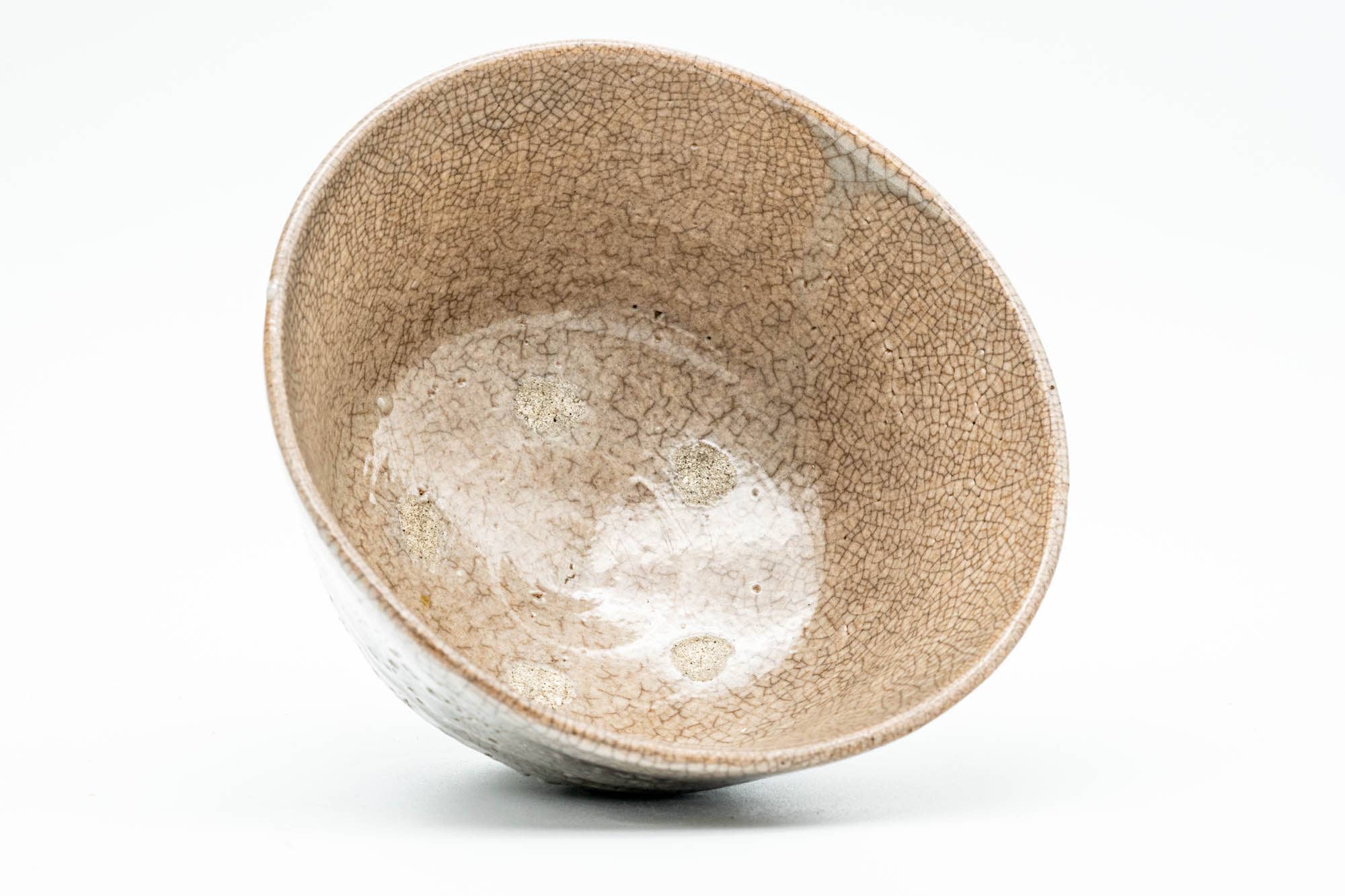 Japanese Matcha Bowl - 大井戸 Kairagi Shiro Glazed Ido-gata Chawan with Tomobako Wooden Box - 350ml