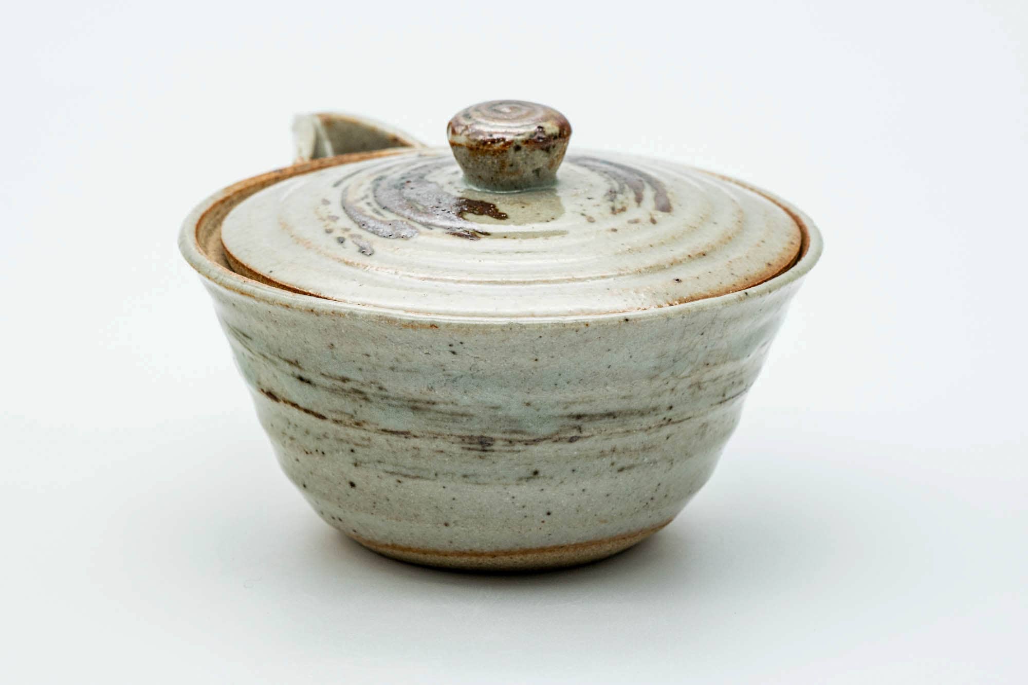 Japanese Houhin - Beige Brown Hakeme Handle-less Teapot - 100ml
