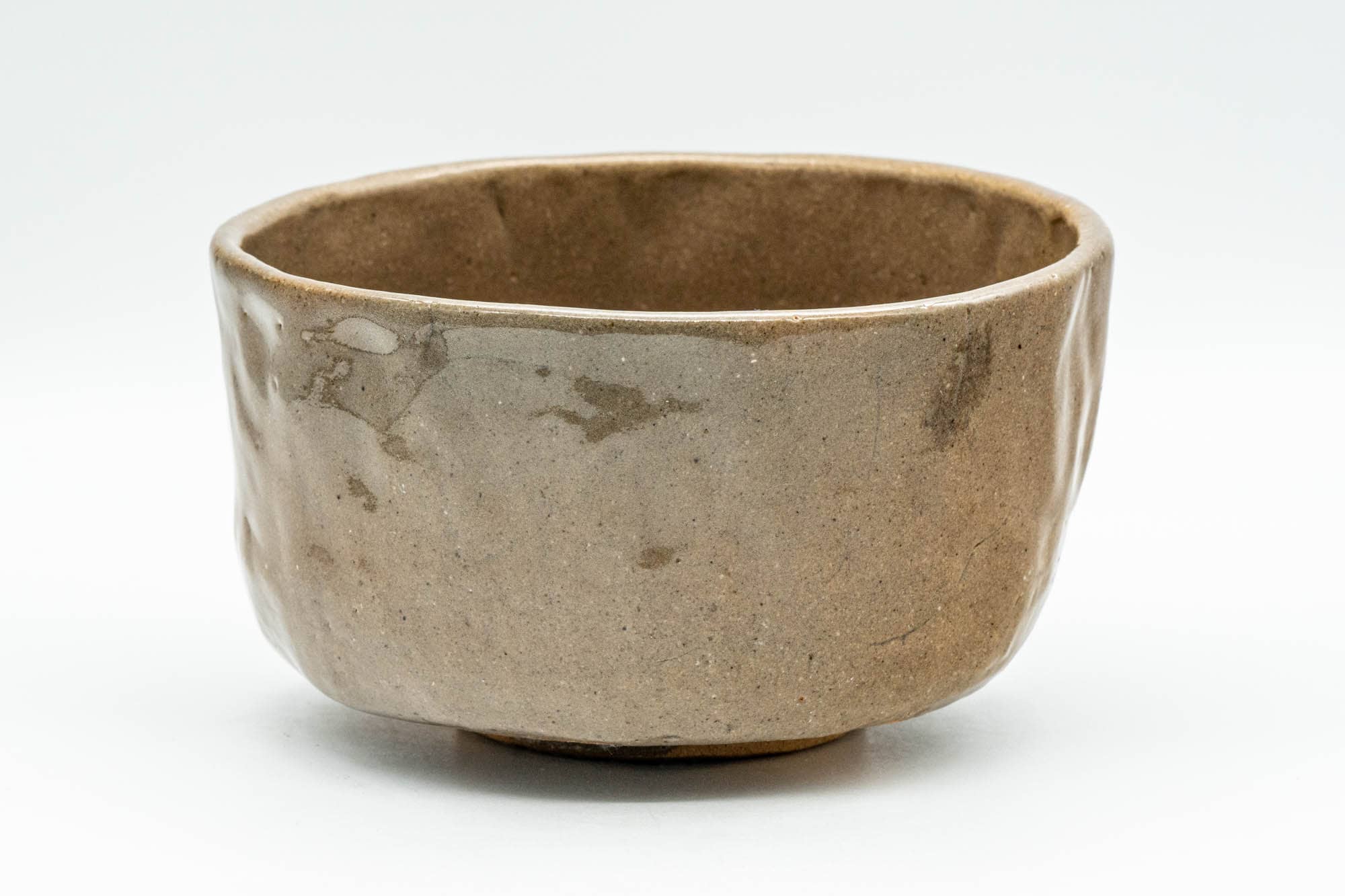 Japanese Matcha Bowl - 久 Beige Glazed Wabi-Sabi Badarai-gata Chawan - 300ml