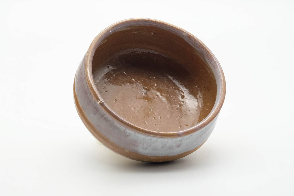 Japanese Kensui - Beige White Glazed Hagi-yaki Water Bowl - 600ml