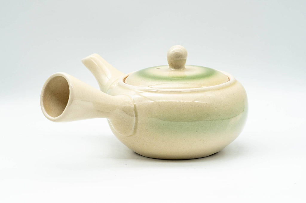 Japanese Kyusu - Lime Green Glazed Obi-ami 360-Degree Filter Teapot - 350ml
