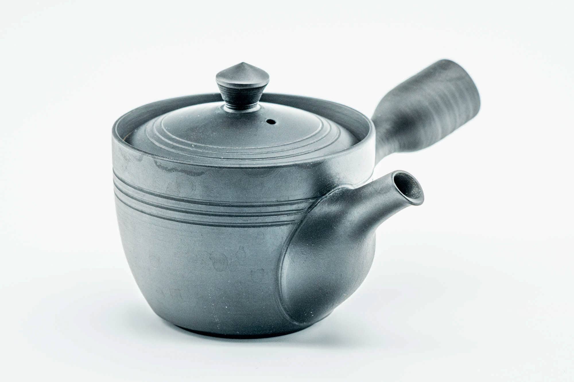 Japanese Kyusu - Black Kurodei Tokoname-yaki Mesh Teapot - 175ml