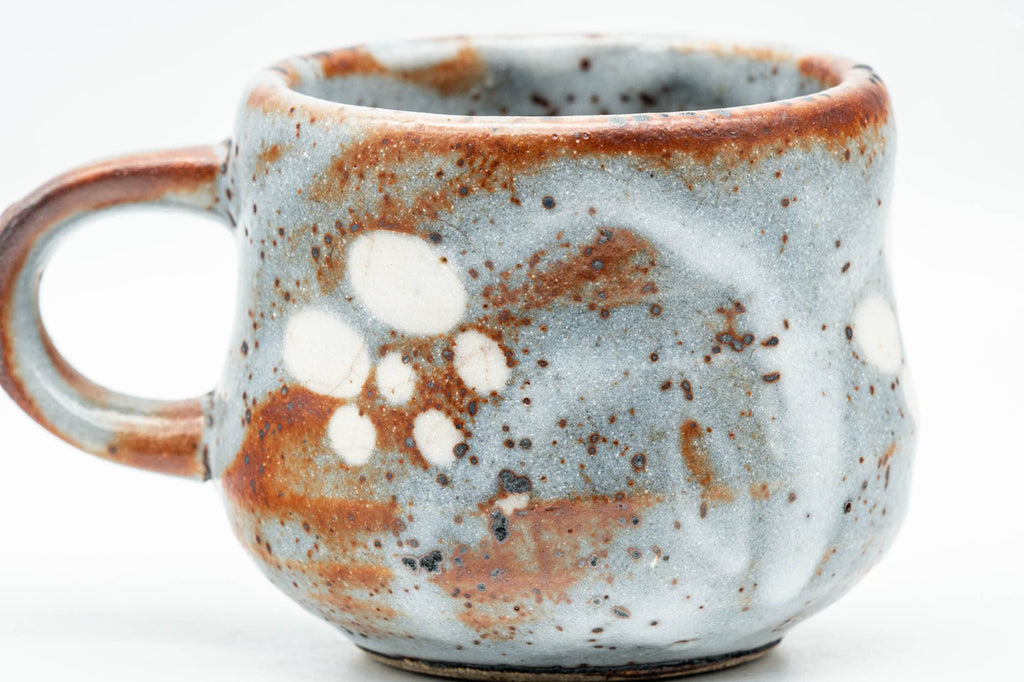 Japanese Teacup - Blue Shino Glazed Ushirode Yunomi - 150ml