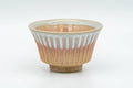Japanese Teacup - 天鵬山 Tsubaki Kiln - Groovy Hagi-yaki Yunomi - 70ml