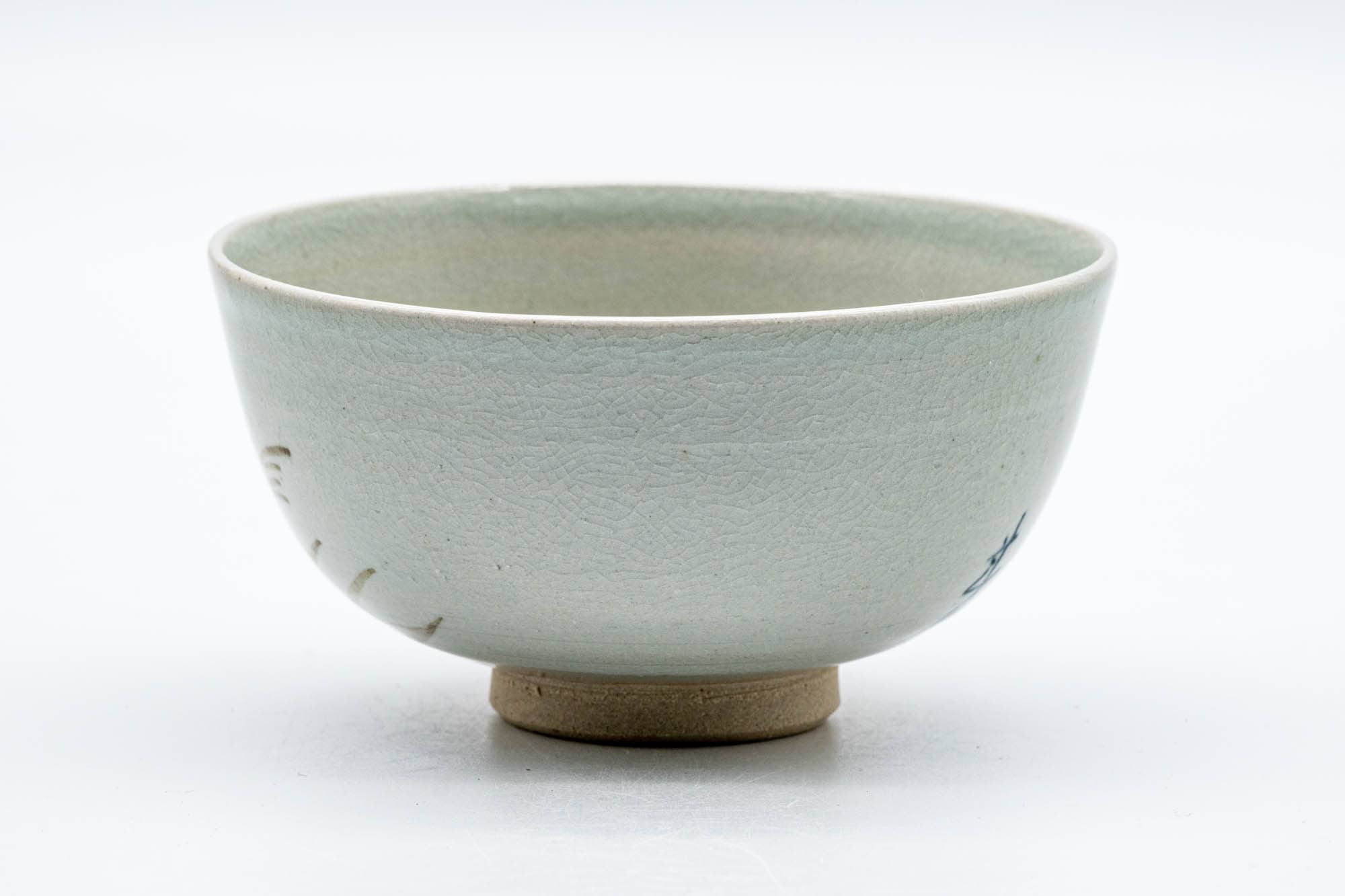 Japanese Matcha Bowl - 松寿窯 Shōju Kiln - Calligraphy Painted Rengetsu-style Kyo-yaki Chawan - 200ml