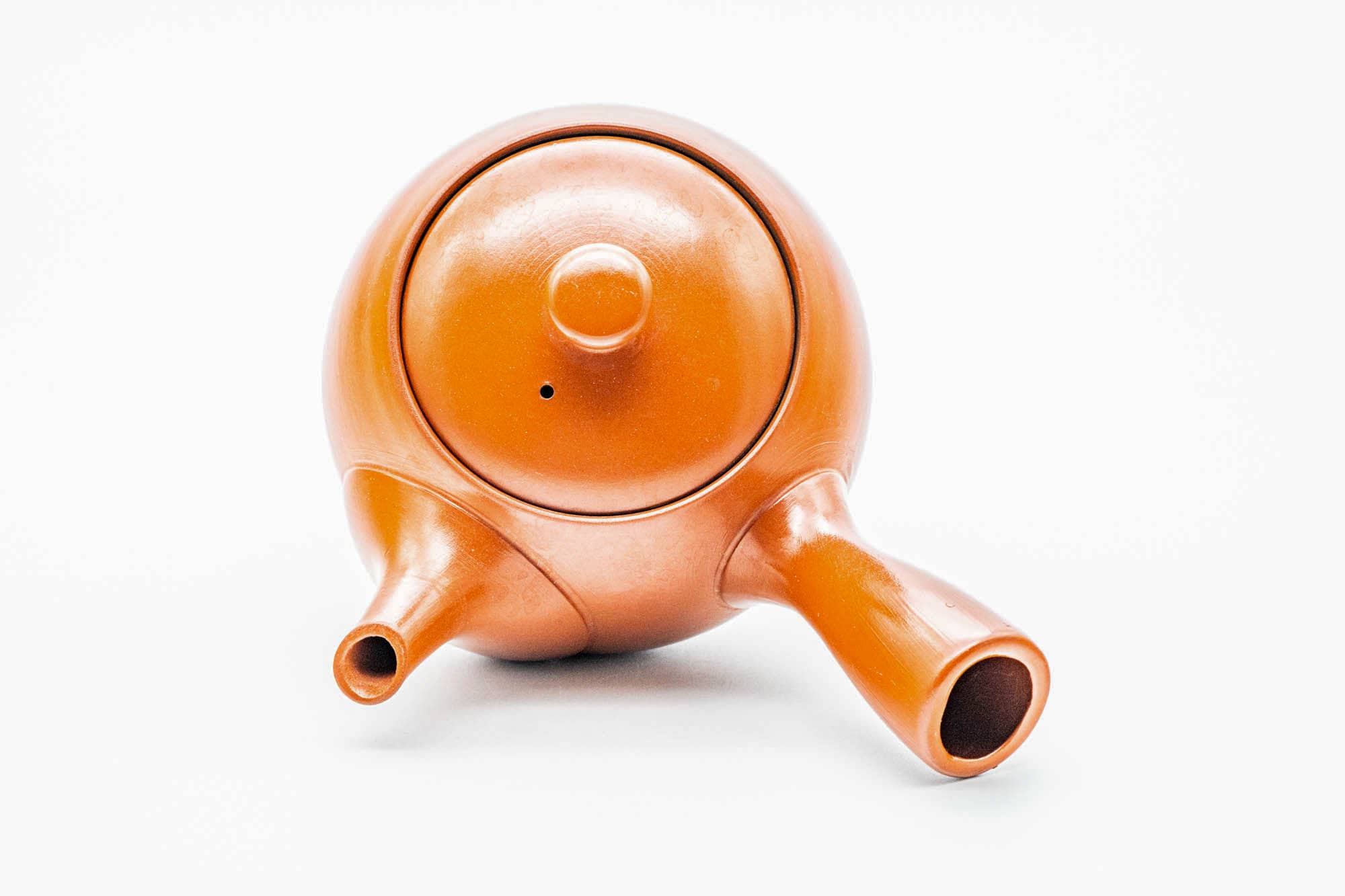 Japanese Kyusu - Red Shudei Tokoname-yaki Mesh Teapot - 250ml