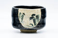 Japanese Matcha Bowl - 松楽窯 Shoraku Kiln - Ocean Cliffs Kuro-raku Chawan - 300ml
