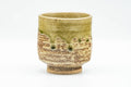 Japanese Teacup - Brown Textured Green Drip-Glazed Yunomi - 170ml