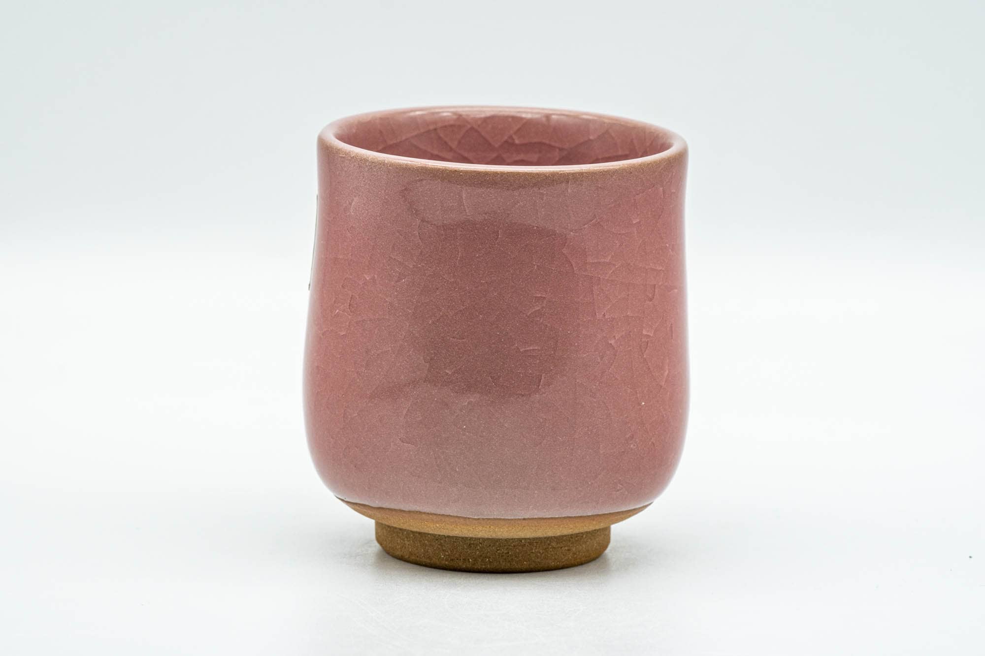 Japanese Teacup - Pink Purple Kanji Celadon Glazed Yunomi - 130ml