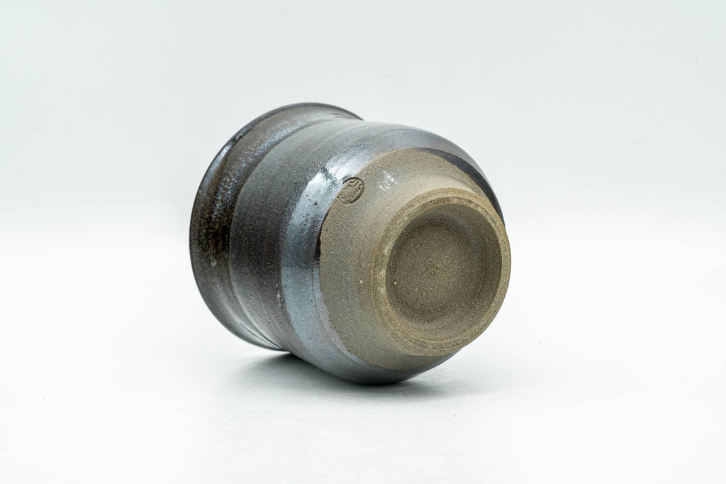 Japanese Teacup - Metallic Black Drip-Glazed Yunomi - 140ml