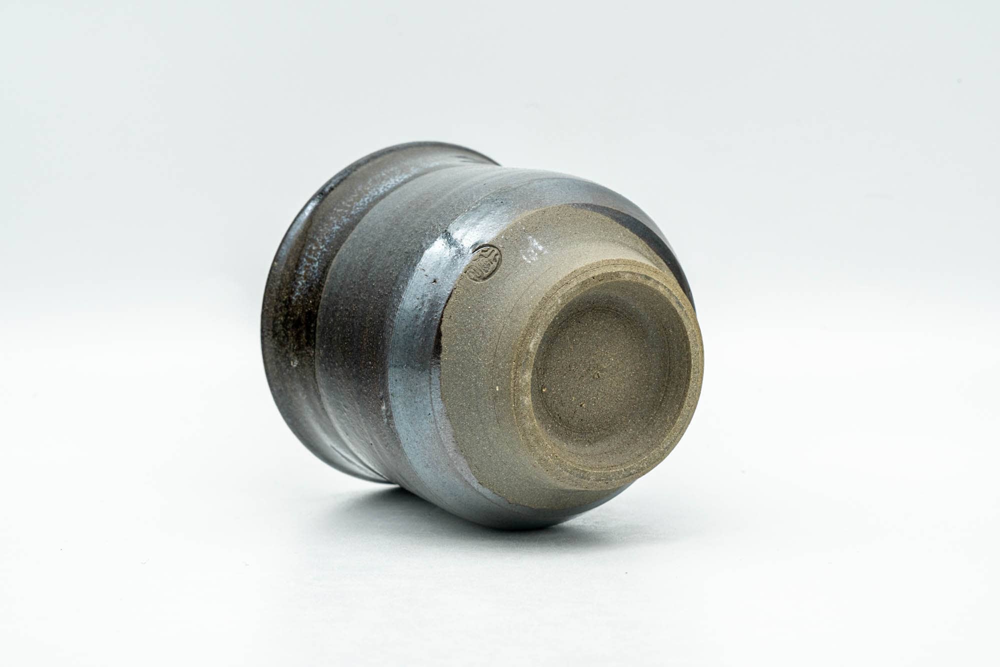 Japanese Teacup - Metallic Black Drip-Glazed Yunomi - 140ml