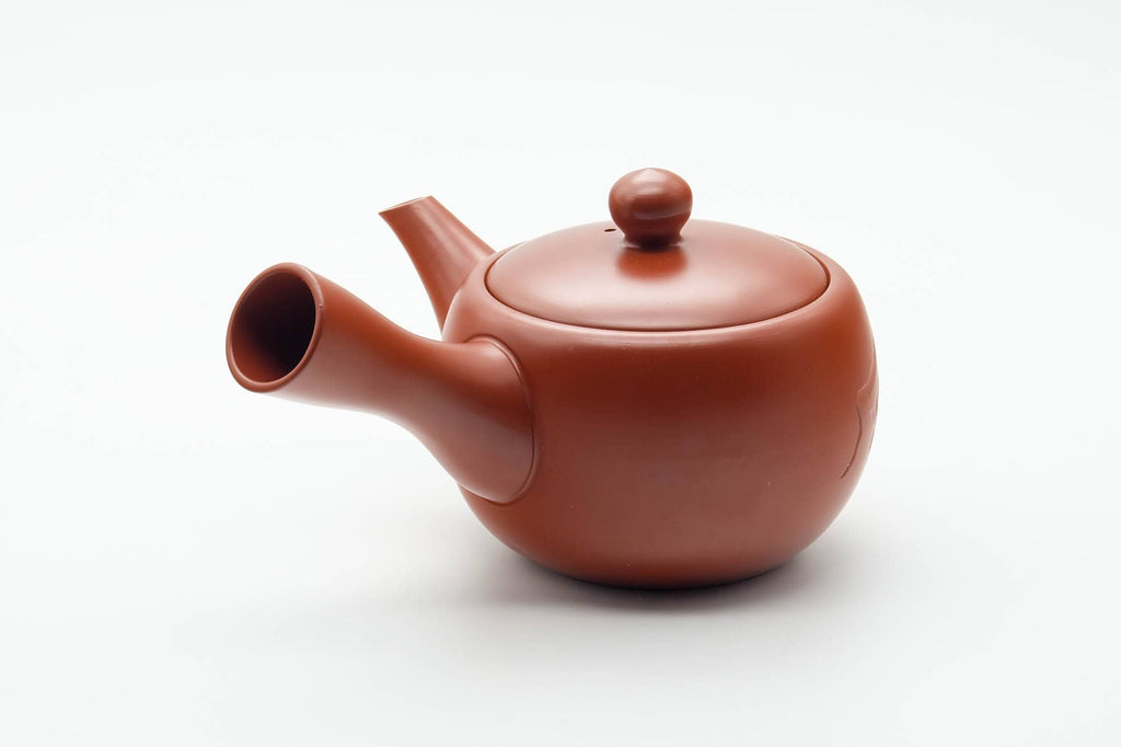 Japanese Tea Set - Kanji Engraved Tokoname-yaki Kyusu Teapot with 5 Yunomi Teacups