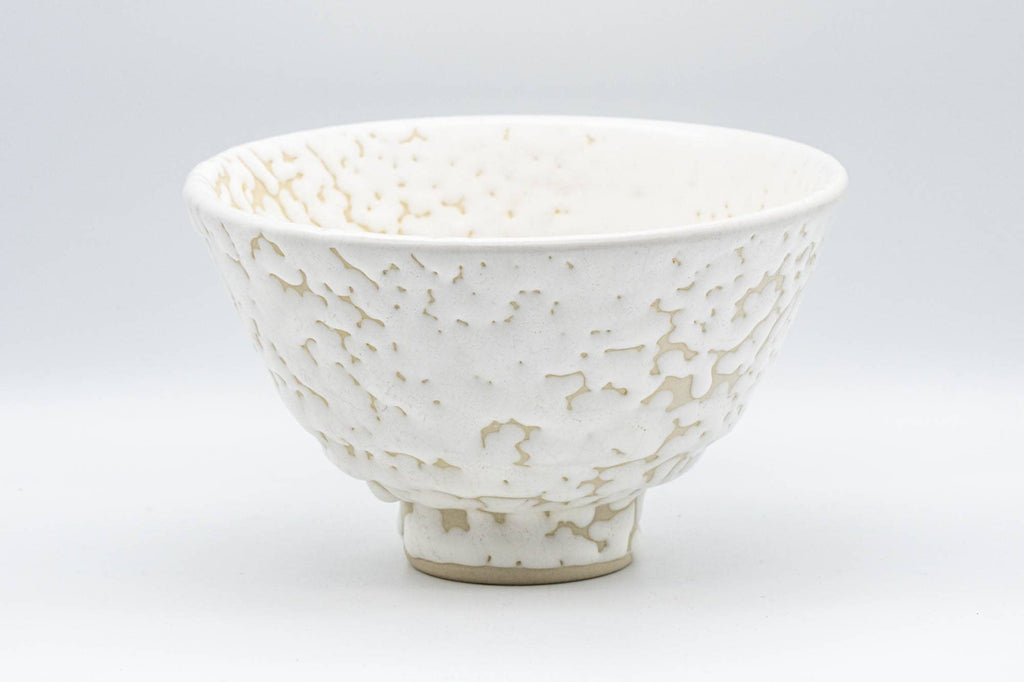 Japanese Matcha Bowl - White Shiro Glazed Kutani-yaki Chawan - 400ml