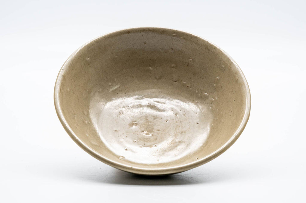 Japanese Matcha Bowl - Textured Beige Summer Chawan - 150ml