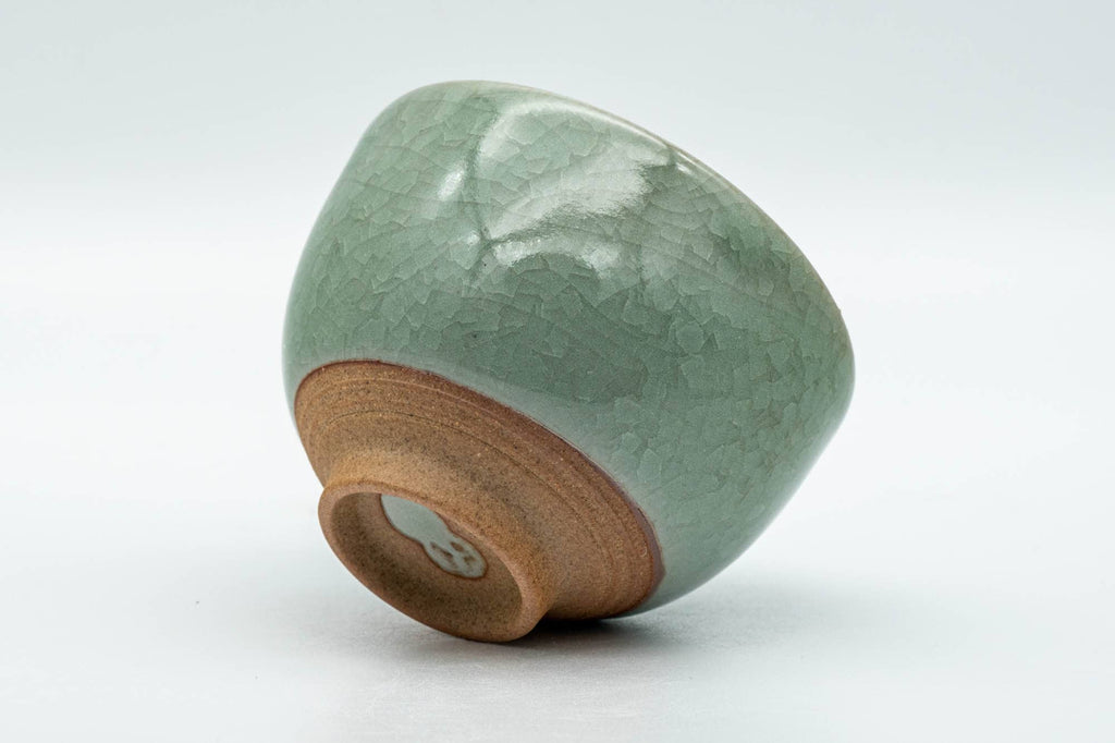 Japanese Teacup - Emerald Green Snowflake Glazed Yunomi - 120ml
