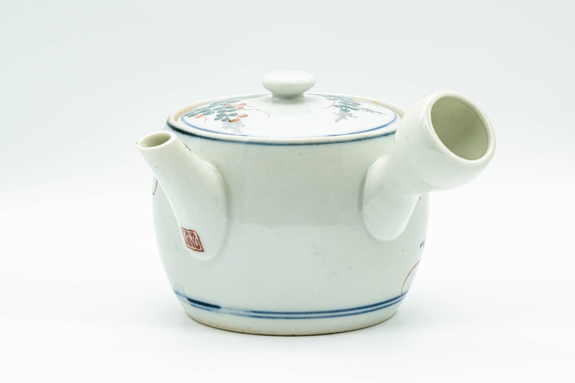 Japanese Kyusu - Birds and Flowers Arita-yaki Debeso Teapot - 360ml
