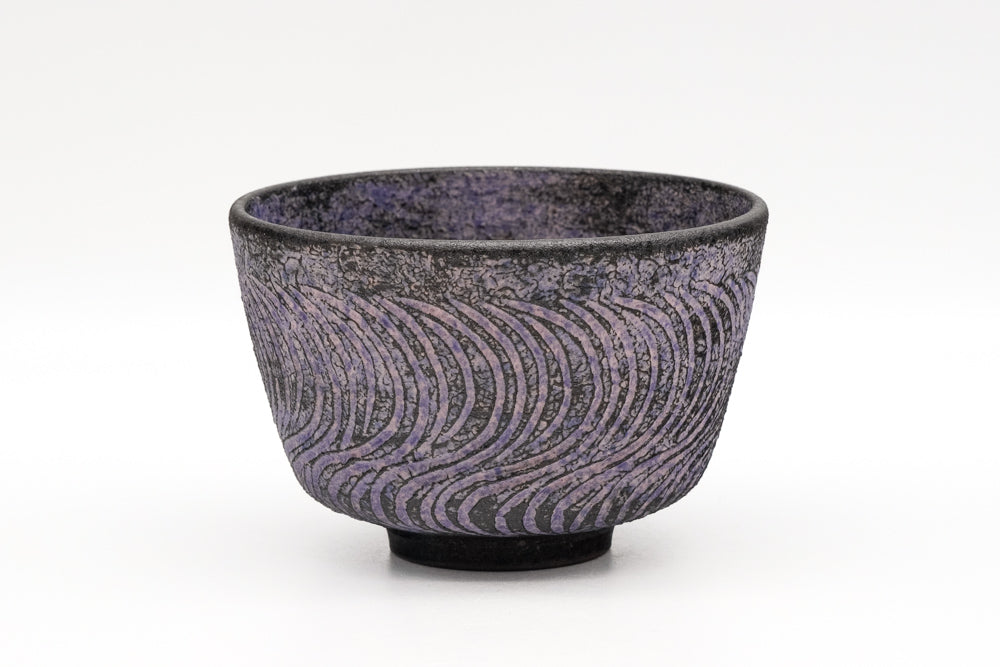 Wavy Purple Kiyomizu-yaki Chawan