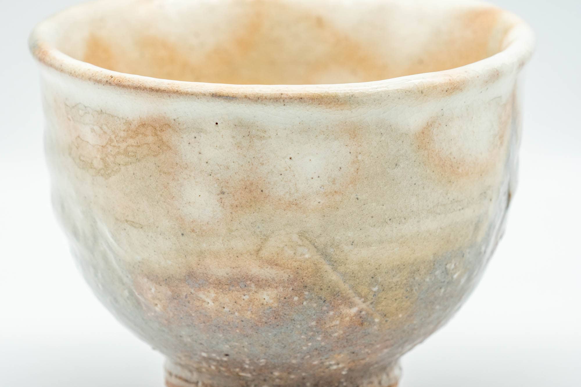 Japanese Teacup - Beige Earthy Gohonte Hagi-yaki Yunomi - 150ml